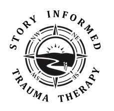 logo for story informed trauma therapy