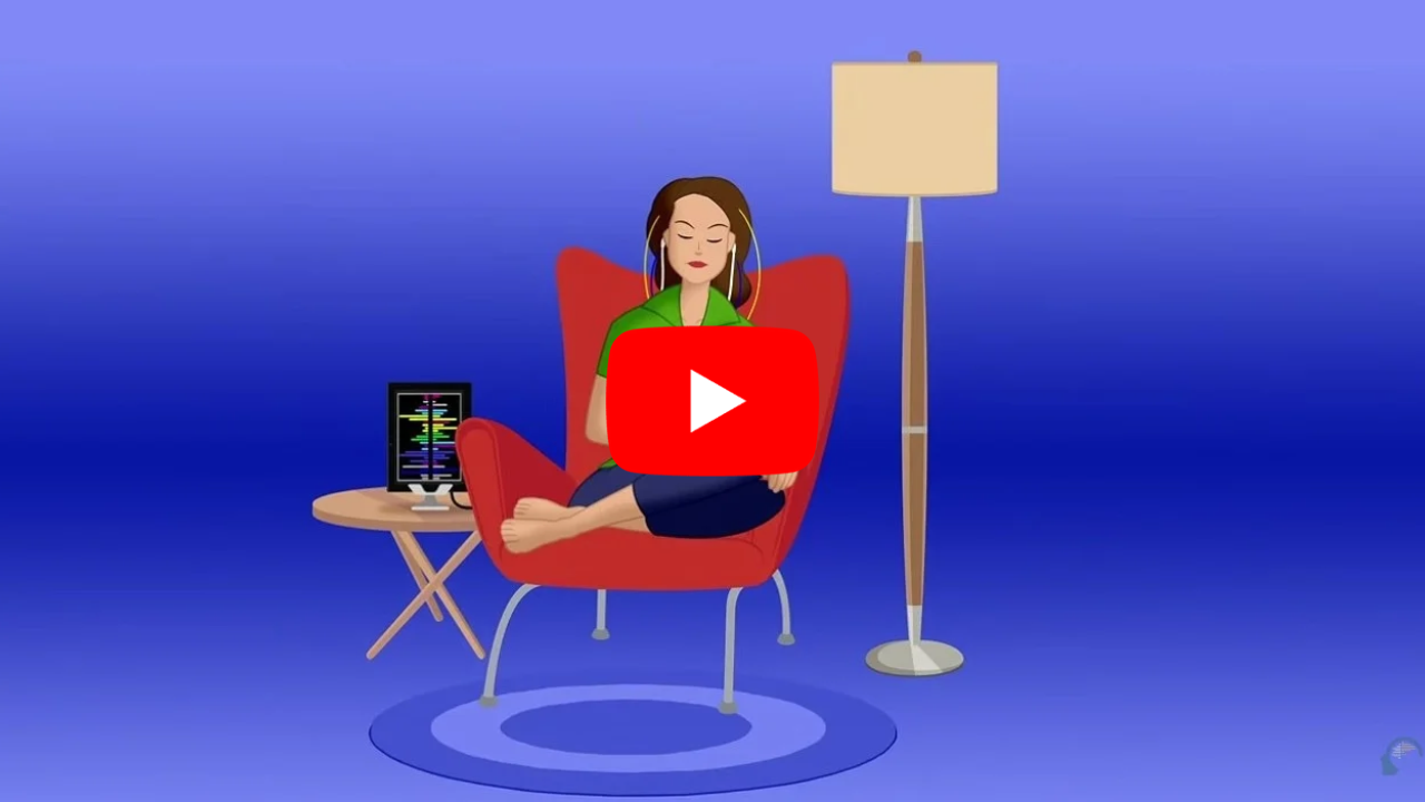 Video thumbnail for NeurOptimal Explainer Video, showing an animated brain training demonstration.